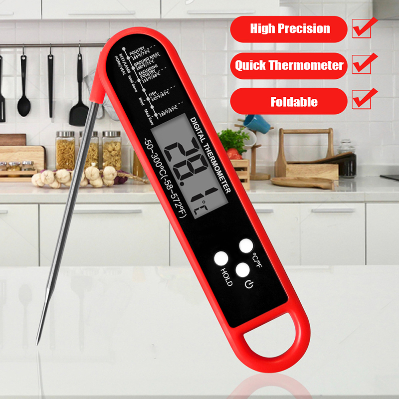 Thermometer Digital - Termômetro Digital Dobrável para Carne, Alimentos