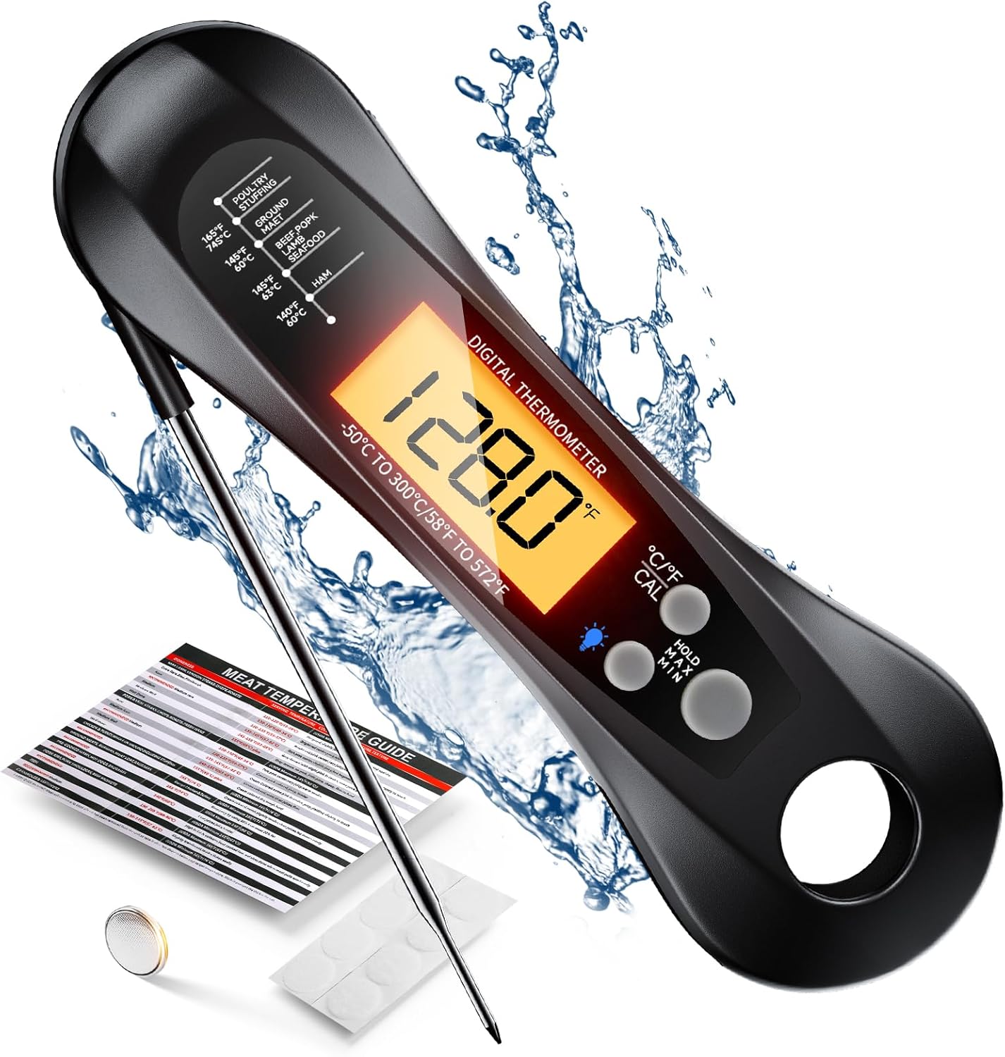 Thermometer Digital - Termômetro digital de leitura instantânea para